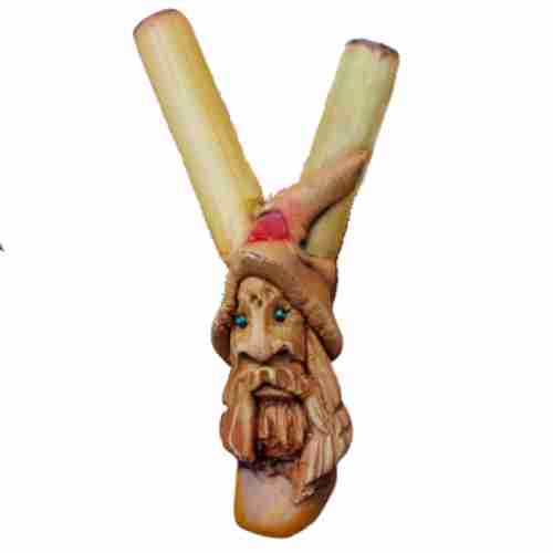 Kuripe-Bambu Totem Mago Folletto-Amuleto Pietre potenti