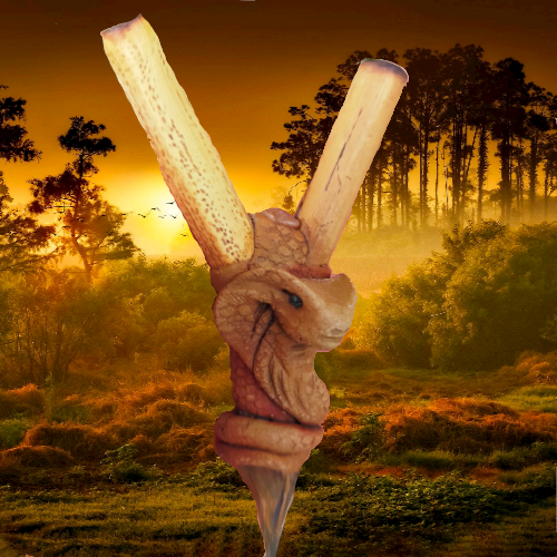 Kuripe Bambu Totem COBRA Amuleto con Pietre potenti
